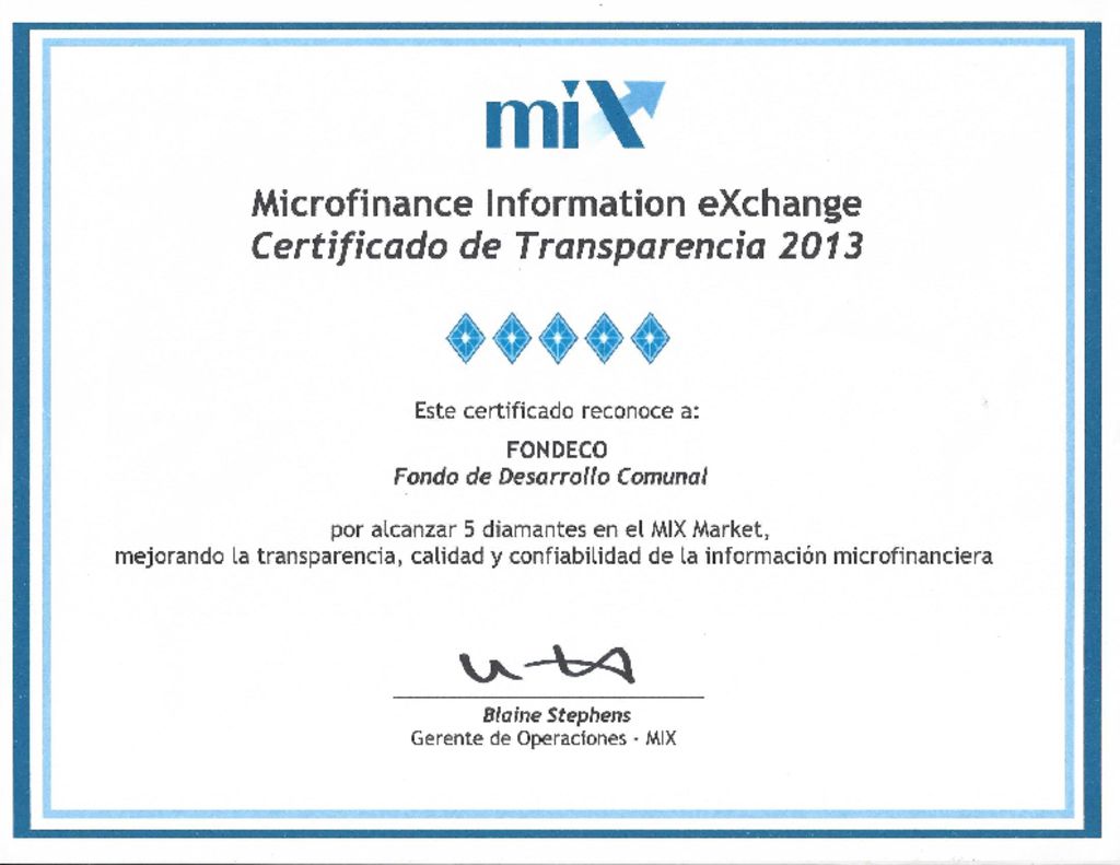 thumbnail of Certificado MIX 2013-