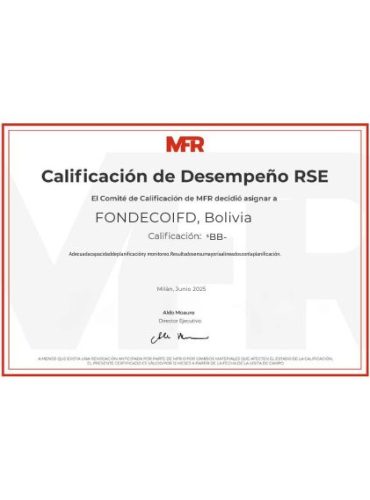Calificación RSE 2024 Fondeco IFD Bolivia