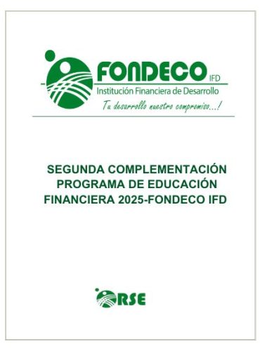 Segunda Complementación Programa de Educación Financiera 2025 - Fondeco IFD